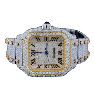 Latest Arrival of High Standard Quality 195 TO 205 MM Band Length Ice Crushed Moisannite Diamond Watch for Women