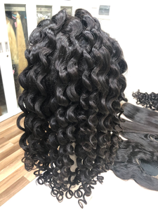 Vente en gros Perruque avant en dentelle alignée sur les cuticules pour femmes noires Cheveux humains de qualité Remy - Product Image 3
