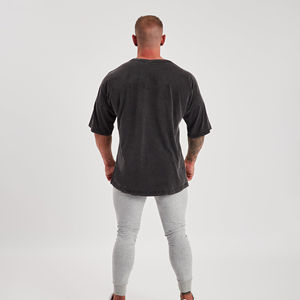 2025 de alta calidad gimnasio al aire libre lavado ácido hombres camisetas 100% algodón lavado ácido manga corta Ajuste de gran tamaño camiseta al por mayor para hombres - Product Image 6