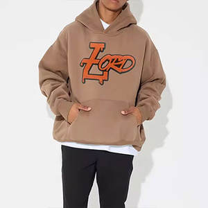 Sweats à capuche pour hommes 100% coton surdimensionné en éponge française sweats à capuche solides broderie sweats à capuche thermiques lourds à vendre - Product Image 3