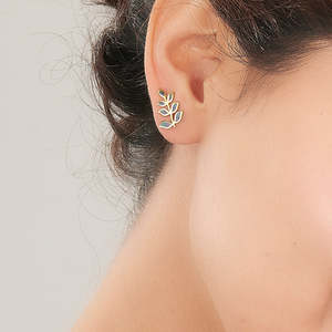 Pendientes de Acero Inoxidable con Perlas y Diamantes para Mujer - Product Image 2