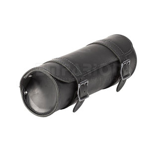 Multifunctional Genuine leather Strap-on <b>Rolling</b> <b>Tool</b> Bag Custom Made Black Leather Biker <b>Tool</b> Bag - Product Image 1