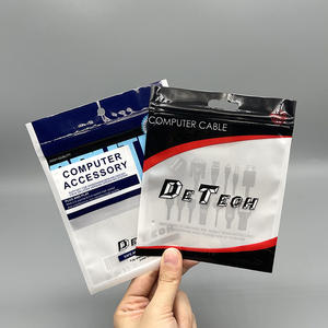 Bolsa de Mylar con Cierre Ziplock, Personalizada de Fábrica, con Impresión, Resellable, de Plástico, con Sellado de 3 Lados, Orificio para Colgar Cables Electrónicos y Ventana Transparente - Product Image 3