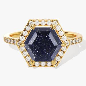 Joyería de anillo clásico para mujer, joyería de estilo bohemio de Plata de Ley 925, piedra solar, piedra preciosa, anillo hecho a mano, regalo para esposa - Product Image 2