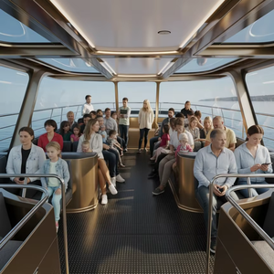 Yacht de croisière UBI 18100 en aluminium marin personnalisé, 11,8 m, 100 passagers, moteur inboard - Product Image 4