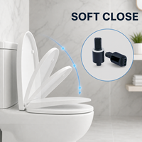 Amortisseur de siège de toilette Uniwise moderne à fermeture douce WW20H, 115 degrés, silencieux, à fermeture lente, tampon rotatif de remplacement pour salle de bain