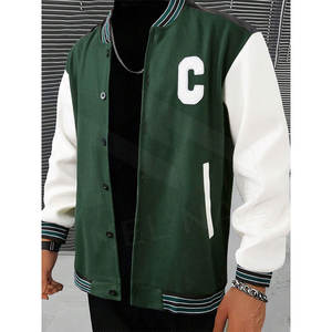 Veste d'hiver légère de qualité supérieure pour homme, personnalisable, col montant, en laine/cuir, respirante, service OEM, prix bas - Product Image 3