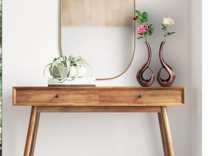 Acube Industries <b>Set</b> of 2 Modern Industrial Iron Metal Flower <b>Vase</b> Brass Flower Pot Custom Size Home Decor Foyer Festival - Product Image 2