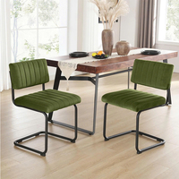 Chaise en cuir vert ergonomique-confortable et élégante pour la maison ou le bureau