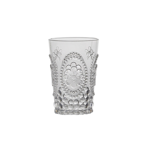 Mejor precio Venta caliente 305ml 10oz Vaso Alto Acrílico transparente Adornado Floral Relieve Jardín Diseño en relieve Taza de bebida baja - Product Image 1