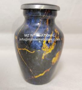 Eautiful-aspecto de mármol naranja etal, urnas de recuerdo hermosas - Product Image 1