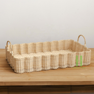Round Rattan Tray for Serving Eco Friendly Food Serving Tray Customized Wicker Tray for Table Decoration Handmade in Vietnam - Product Image 4