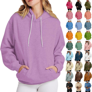 Nueva Sudadera con Capucha Extra Grande de Hombros Caídos para Mujer, Venta al por Mayor, Personalizada, Felpa Suave, Cálida, Informal, Holgada, MOQ Bajo - Product Image 4