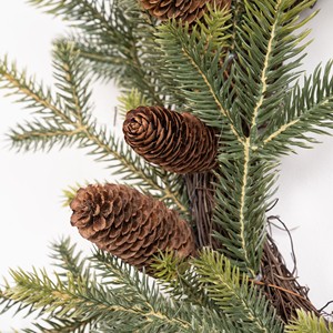 Guirlande de Noël en forme de cône de pin, décoration murale de 30 cm, guirlandes et couronnes festives italiennes traditionnelles - Product Image 5