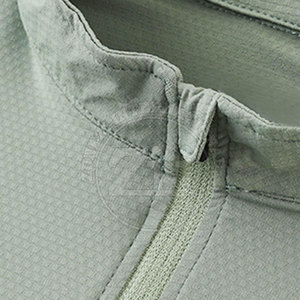 Chemises de sport à compression pour hommes, sur mesure, best-seller, dernier design, avec fermeture éclair 1/4, en spandex/polyester respirant - Product Image 4