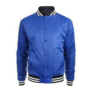 Veste universitaire pour homme avec col montant, coupe décontractée, tissu en toile, coupe-vent et respirant, style décontracté pour un usage quotidien - Product Image 1