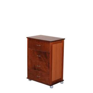 Meilleur chariot de rangement en hêtre massif avec plateau en bois et guides métalliques, mobilier moderne pour les salons, la cuisine et la salle de bain - Product Image 2