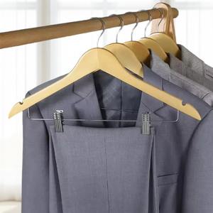 Perchas de madera de alta calidad con barras antideslizantes hechas de madera pura para colgar ropa y accesorios artesanías sheeri - Product Image 3