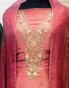 Modern Designer Indian Fashion-Forward Traditional Style Hand Embroidered Beautiful Party <b>Wear</b> Unstitched Silk Suits for <b>Men</b> - Product Image 3