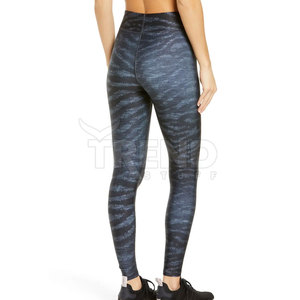 Mallas acampanadas de cintura alta personalizadas XL Fitness Gym Scrunch Tights ODM Color sólido Pantalones de entrenamiento anchos Bolsillos de cintura elástica Yoga - Product Image 3
