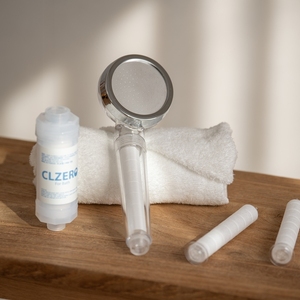 Pomme de douche Clzero avec filtres à sédiments et à gel de vitamines, corps transparent en PC pour le soin de la peau et des cheveux, modèle CL-SH-FIL - Product Image 3