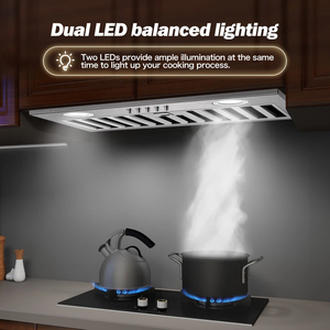 Hotte de cuisine intégrée de 20 pouces en acier inoxydable avec conduit de ventilation à 3 vitesses - Product Image 2