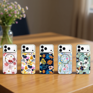 Coque magnétique anti-chute en TPU+PC pour A36/56 avec motif floral, vierge pour sublimation - Product Image 2