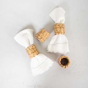 Anneaux en jacinthe d'eau tressés pour nappes, serviettes, best-seller, porte-serviettes naturels - Product Image 5