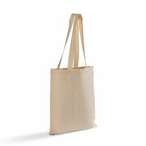 Easy-Carry Medium Cotton Tote <b>Bag</b> with <b>Long</b> Handle Eco-Friendly and Recyclable for Foods Advertising Gifts - Product Image 4
