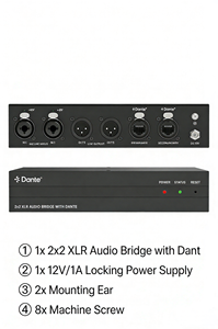 Konverter Audio Dante 2x2 XLR Analog ke Digital dengan DSP PoE+ 48V Phantom Power XLR <span class=keywords><strong>2</strong></span> masuk <span class=keywords><strong>2</strong></span> keluar Jembatan Jaringan Dante AES67 - Product Image 5