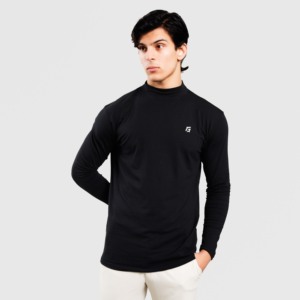 Camiseta de Invierno Alpha Slim Fit, Tejido Ecológico, Transpirable e Impermeable, con Estampado, Talla XL-Negro - Product Image 2