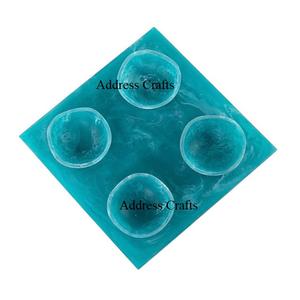 Plateau de service en résine de quartz rose écologique tendance, bols à noix, vaisselle, utilisation en fête, bol de service alimentaire, bol à bonbons, bol à en-cas - Product Image 6