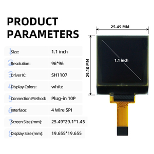 Mô-đun hiển thị OLED 1.1 inch 96x96 với trình điều khiển sh1107, đầu nối plug-in 10 chân và giao diện SPI 4 dây - Product Image 2