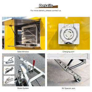 JINLIJING Rimorchio per Cibo, Camion Bar Mobile, Ristorante Mobile Completamente Attrezzato, Carretto per Pizza e Hamburger, Rimorchio Alimentare con Standard USA - Product Image 3