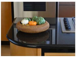 Plateau de service décoratif rond en rotin naturel de haute qualité, fait à la main, écologique, fabriqué au Vietnam - Product Image 4