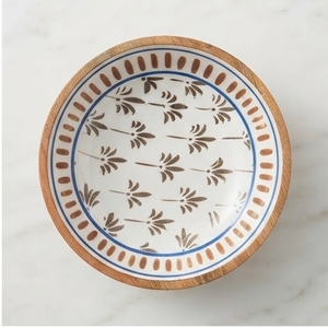 Tazón de Madera de Mango Hecho a Mano, Ecológico, con Revestimiento de Esmalte, Apto para Lavavajillas, Diseño Floral Chino Tradicional para Servir Alimentos en el Hogar - Product Image 4