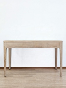 โต๊ะคอนโซลไม้สักยังไม่เสร็จไม้แบบร่วมสมัยโต๊ะทำงานไม้เรียบง่ายหรูหราและเฟอร์นิเจอร์ห้องนั่งเล่น - Product Image 6