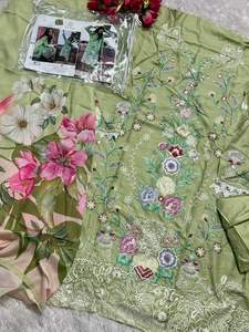 Conjunto de traje Jamavar tejido Salwar para mujer, de rayón chal de Material, estola Kurti Lehenga Choli, vestido indio y pakistaní para mujer en India - Product Image 5