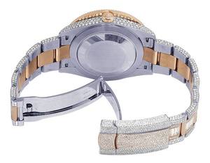 Nouvel arrivage de montre Baguette et Moissanite ronde VVS Diamant rose bicolore automatique Iced Out Hip Hop mode personnalisée pour hommes - Product Image 6