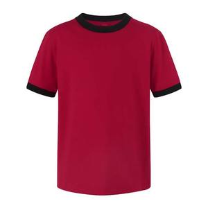 Wholesale Price Custom Logo T <b>Shirt</b> Plain <b>Oversize</b> Printing Embroidery Blank T-<b>shirt</b> Cotton Best Price 220g <b>Red</b> Ringer T <b>Shirts</b> - Product Image 5