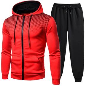 Chándal con estampado de moda para hombre, Sudadera con capucha y cremallera, pantalones de chándal, trajes de dos piezas, conjuntos deportivos informales para correr para hombre - Product Image 5