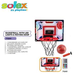 Basket-ball d'intérieur portable multicolore avec lumières LED et panier mobile pour terrain de basket-ball - Product Image 3