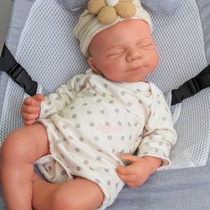 20 inch gesloten ogen PASCALE siliconen pasgeboren babypop open mond volledig siliconen lichaam zachte aanraking collectie speelgoed poppen - Product Image 4