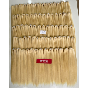 Extensiones de Cabello Humano Liso Rubio 613 de Doble Trama, 100% Alineadas con la Cutícula, Cabello Vietnamita Virgen Sin Procesar - Product Image 1