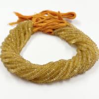 3mm 4mm Citrine Naturelle Rondelle à Facettes Collier de Perles de Pierre Lâche Fait à la Main Vente de Gros de Perles de Pierres Précieuses Bijoux Faits à la Main Vente