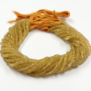 3mm 4mm Citrine Naturelle Rondelle à Facettes Collier de Perles de Pierre Lâche Fait à la Main Vente de Gros de Perles de Pierres Précieuses Bijoux Faits à la Main Vente - Product Image 1