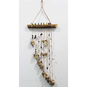 Handmade Boho <b>Garden</b> <b>Hanging</b> Wood Windchime Multi-Colour Beaded Sun Catcher - Product Image 1