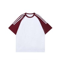 Nouveau style T-shirt unisexe épais, design uni, coupe classique, manches courtes, streetwear, T-shirt vierge de haute qualité en coton/bambou
