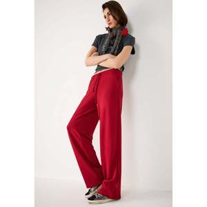 Pantalon décontracté en coton coupe droite - Product Image 2