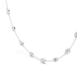 2.8 CT Lab-Created Diamond <b>Necklace</b> Marquise & Rectangular Cut 18KT, 14KT, Rose, Yellow, White Gold Options Luxury Fine - Product Image 4